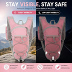 Lightweight Hydration Backpack 2L Water Bladder Pack (Pink / 2L Bladder)