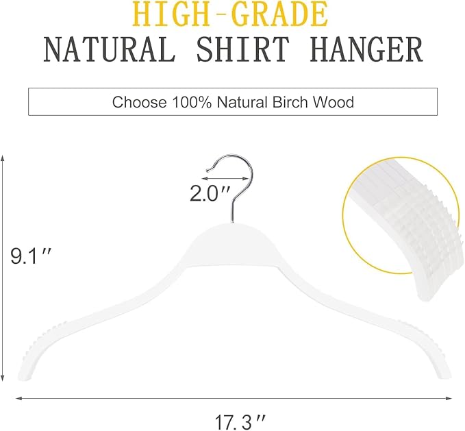 TOPIA HANGER Slim Wooden Hangers - Image 2