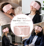 3D Silk Bluetooth Sleep Mask (Pink)