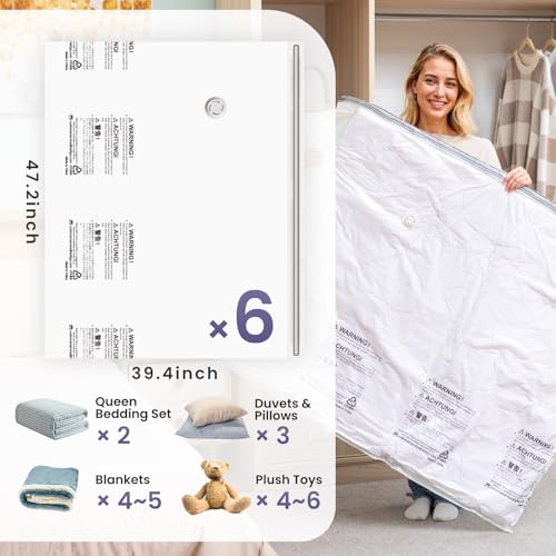 Vacuum Storage Bags 6 Pack (6 XXL)