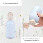 ASEVAT 10oz 4Pcs Plastic Refillable Travel Shampoo & Conditioner Bottles - Image 4
