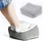 Inflatable Travel Foot Rest Pillow, Head Pad, Soft Flocking Pillow, Flights by coldchill