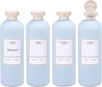 ASEVAT 13.5oz 4pack Refillable Travel Shampoo and Conditioner Bottles, Travel by ASEVAT