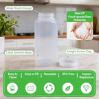 16 oz Plastic Bottles with Lids (Clear / 16-oz)