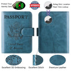 Airtag Passport Holder for Travel (117#Blue)