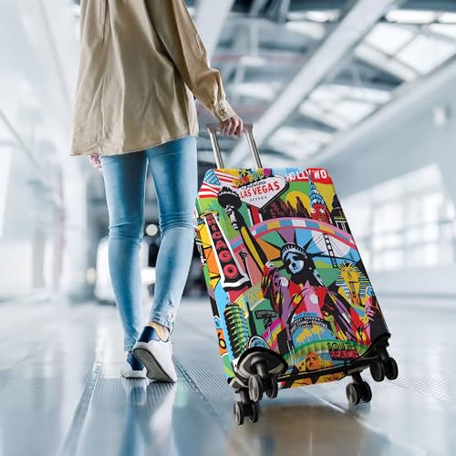 Travel Luggage Cover Suitcase Protector Fits 18 (B-3 / XL(29-32in))