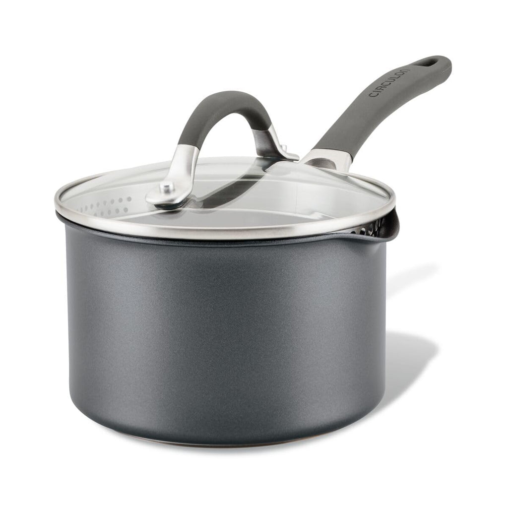A1 Series Nonstick Straining Sauce Pan with Lid