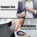 Slim Minimalist Wallet RFID Credit Card Holder for Men (small / Metallic Grey)