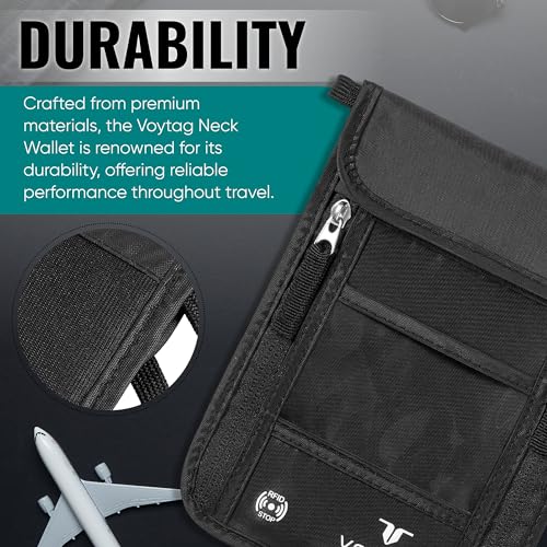 Ultra Slim Comfort Neck Wallet & Passport Holder (Black (Neck Wallet))