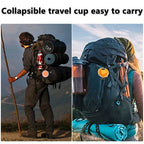 2 Pack Silica gel Collapsible Travel Cup 270ml (Pink & Orange)
