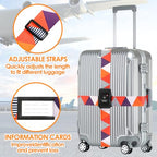 TSA Adjustable Travel Luggage Strap Suitcase Belt Travel Bag Accessories 1.96 in W x 6.23 ft L (Brilliant Triangle-With TSA Lock)