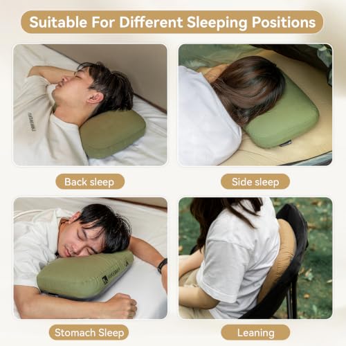 Camping Memory Foam Pillow (Purple)