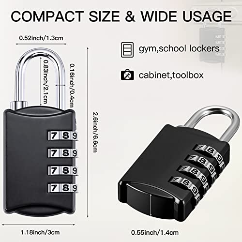 5 Pcs 4 Digit Combination Locks Small Combo for Luggage