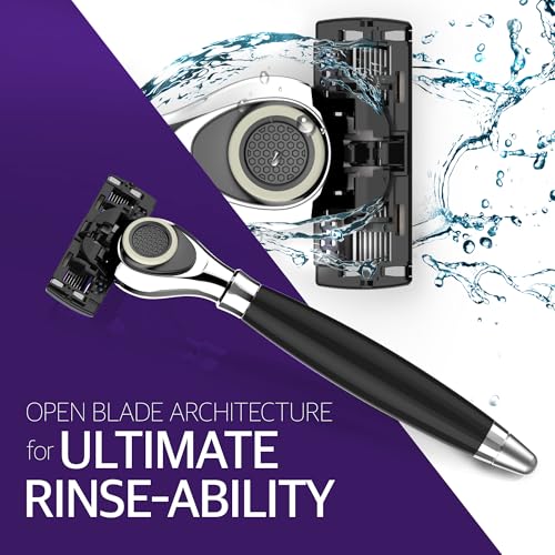 Pace Classic Seven Blade Razor System with Pivoting Head and Premium Handle (12 Cartridges)