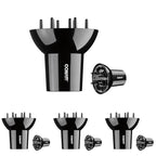 Conair Diffuser Attachment for Hair Dryer,Volumizing Universal Blow Dryer Diffuser for Frizz-Free Curls,Fits Dryers from 1.75-Inch to 2.3-Inch Nozzle Sizes,Black,(Pack of 4)