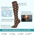 8 Pairs Compression Socks Women Men 15 (03 - Black/Brown/Grey / Small-Medium)