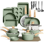 Pots and Pans Set (Green / 30-piece)