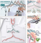 Portable Foldable Clothes Hanger (2 Racks+5 Hangers)