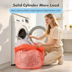 3Pcs Mesh Laundry Bags Washing Machine Mesh Wash Bags Jumbo for Delicates Clothes (Orange / Jumbo 3 pcs)