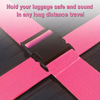 Luggage Straps for Suitcases TSA Approved Travel Essentials 8 Pack (Rose Red)