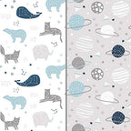 BROLEX Changing Pad Covers for Baby: Boy Girls Ultra Stretchy Soft 2 Pack Space - Image 7