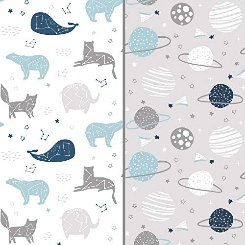 BROLEX Changing Pad Covers for Baby: Boy Girls Ultra Stretchy Soft 2 Pack Space - Image 7