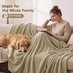 Fleece Blanket Twin Size 76x90 (Khaki / Twin xl(76" X 90"))