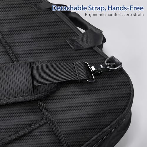 Carry On Garment Bags for Travel with Shoe Compartment 42'' Suit Travel Bags for Men Heavy duty Fabric Luggage Hanging Bag for Clothes Suit Carrier with Shoulder Strap for Business Trips