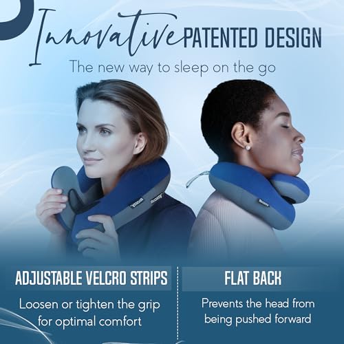 Travel Neck Pillow for Airplane (Black / Large)
