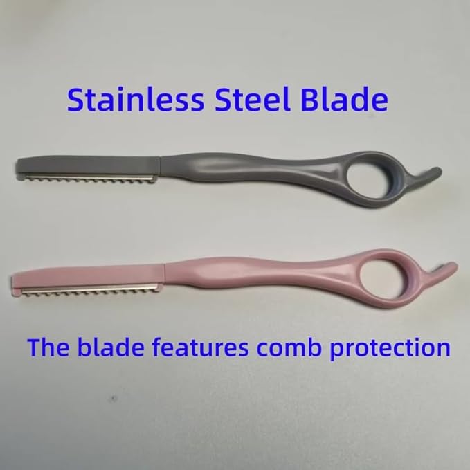 Stainless Steel Hair Cutting Tool for Salon & Home, Premium Hair Thinning Texturizing Faether Razor