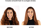 L'ANGE HAIR Le Vite Straightening Brush | Heated Hair Tool for Smoother, Frizz-Controlled Look | Dual-Voltage Hot Brush Straightener for Effortless Styling & Shine | Ceramic Standard Size (Blush)