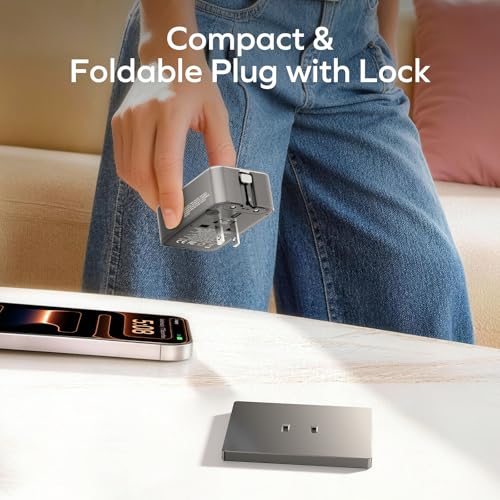 1 World Pocket Universal Travel Adapter (Misty Gray / 25W)