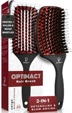 Curved Vented for Blow Drying (Red / Large)