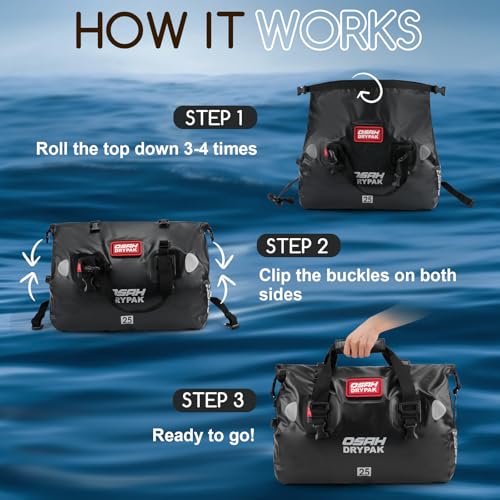 Waterproof Duffel Bag (Black / 25L)