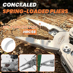 18-in-1 Multitool Pliers Pro, EDC Pocket Knife & Replaceable Tool (Silver / 18 in 1)