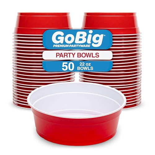 Red Party Cup Bowls (Small - 50 Pack)