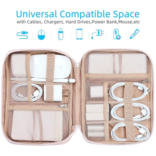 Travel Cord Organizer (Single Layer / Pink)
