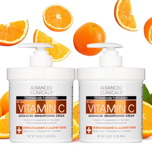 Vitamin C Cream Visibly Brightening Body Lotion (4 - Vitamin C Brightening Cream / 16 Ounce (Pack of 2))