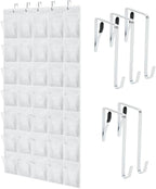 GORILLA GRIP Over the Door Shoe Organizer, 35 Large Breathable Mesh Pockets by GorillaGrip