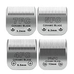 Dog Grooming Ceramic Blades Set (7fc/5fc/4fc/3fc (4 Pack))