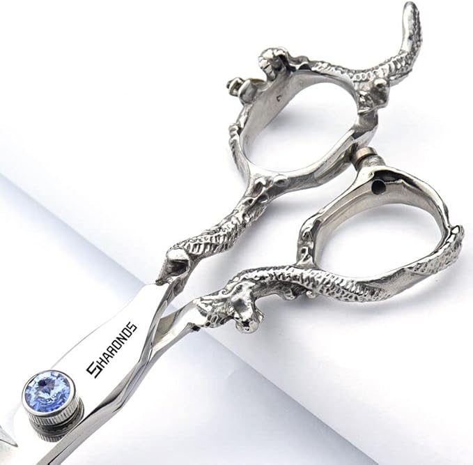 Professional Japanese Hair Scissors - 440C Stainless Steel/Rose Razor Edge (6-Inch, 3-Piece Set) with Gift Scissor Bag