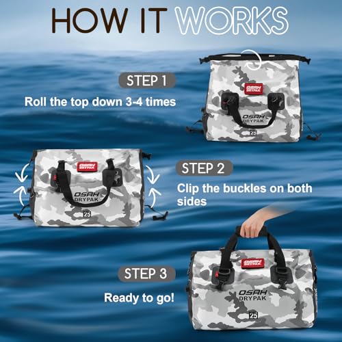 Waterproof Duffel Bag (Sky Grey / 40L)