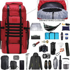 Hiking Backpack for Men 70L (70l-red)