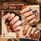 Beetles Fall Gel Nail Polish Set (A - Brown Red Green | Vintage Wilds)