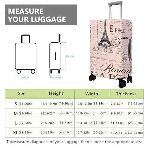 Travel Luggage Cover Suitcase Protector Fits 18 (B-5 / L(25-28in))