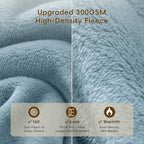 Fleece Blanket Twin 66x90 (Dusty Blue / Twin(66" X 90"))