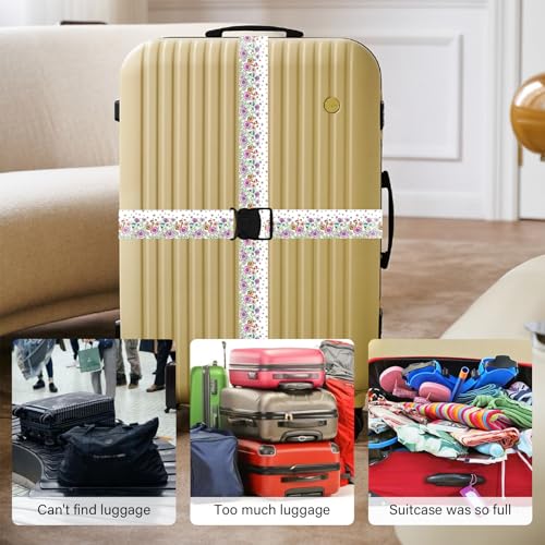 Luggage Straps for Suitcases (Purple Orange)