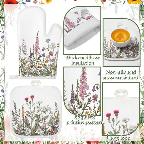 10 Pcs Wildflower Kitchen Decor Set (Vivid / Wildflower)