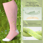 Wide Calf Compression Socks for Women Plus Size Pregnancy Cute Fun 15 (3 Pair-pink/Navy/Grey / 4X-Large)