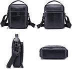 KPYWZER Genuine Leather Shoulder Bag Small Men Messenger Pack Handbag Sling - Image 2